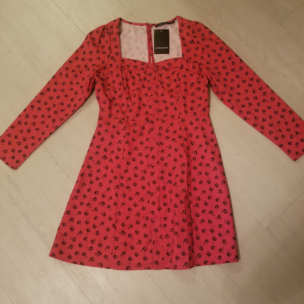Red mini dress